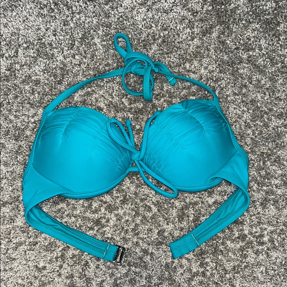 Push-Up Teal Bikini Top
